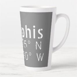 Taza De Café Latte Latitud de longitud de Memphis Tennessee