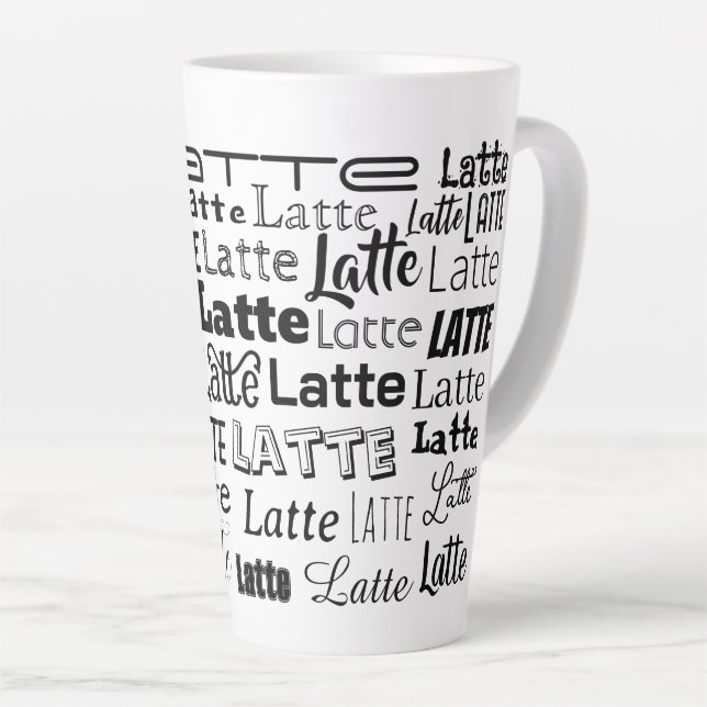 Taza De Café Latte Latte (Ángulo derecho)