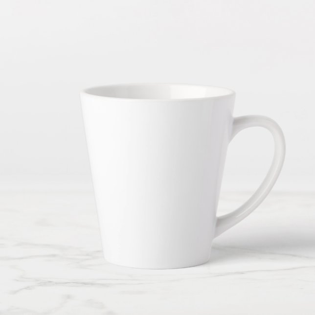 Taza De Café Latte Latte blanco, gris pálido (Derecha)