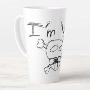 Taza De Café Latte Latte Estoy Trabajando