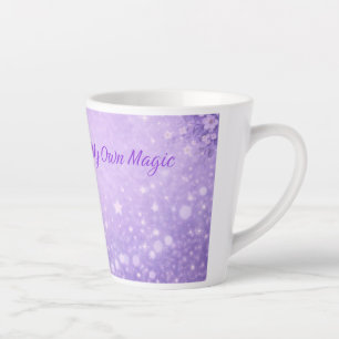 Taza De Café Latte Latte Mágico Morado Taza Regalo Mujer Café