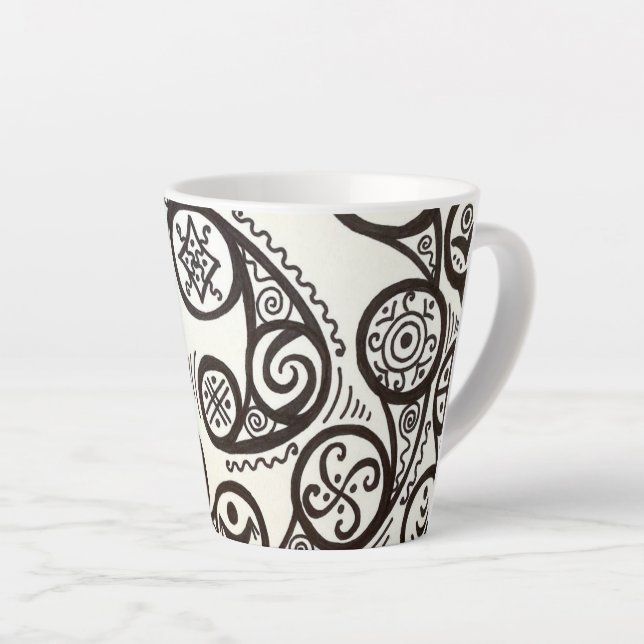 Taza De Café Latte Latte Mug (Ángulo derecho)