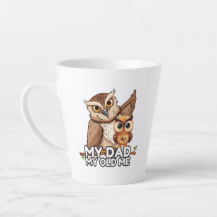 Taza De Café Latte Latte Mug 12oz : Mi papá mi viejo (blanco)