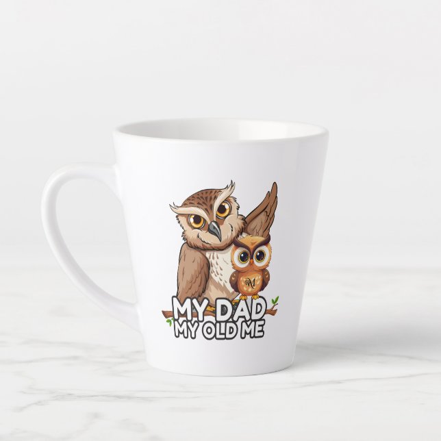 Taza De Café Latte Latte Mug 12oz : Mi papá mi viejo (blanco) (Izquierda)