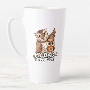 Taza De Café Latte Latte Mug 17oz : Mi papá mi viejo (blanco)