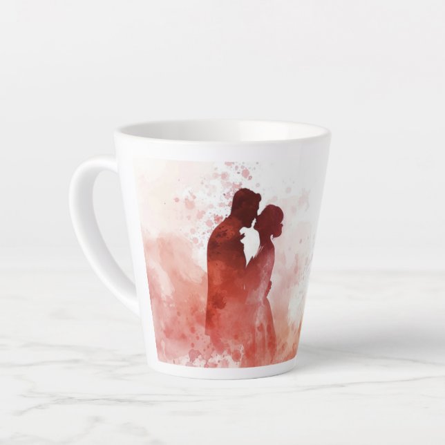 Taza De Café Latte Latte Mug - Aniversario Boda (Ángulo izquierdo)