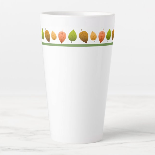 Taza De Café Latte Latte Mug-Autumn Leaves (Anverso)