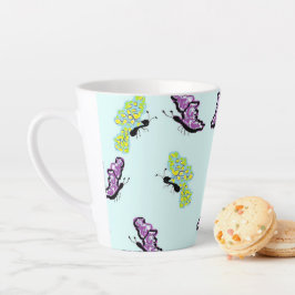 Taza De Café Latte Latte Mug : Belleza de las mariposas