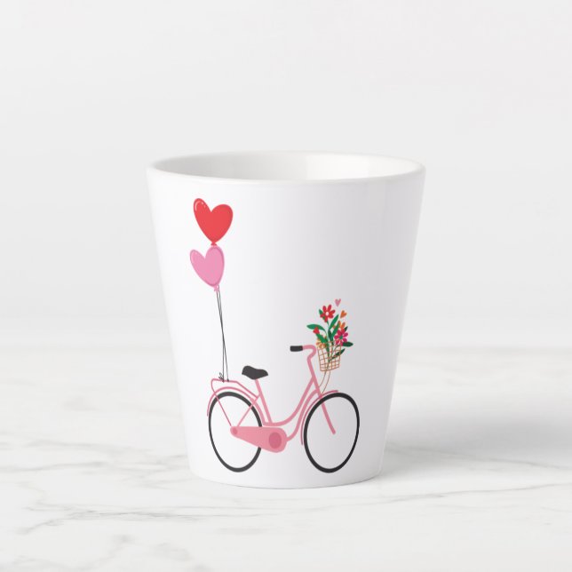 Taza De Café Latte Latte Mug - Bicicleta (Anverso)