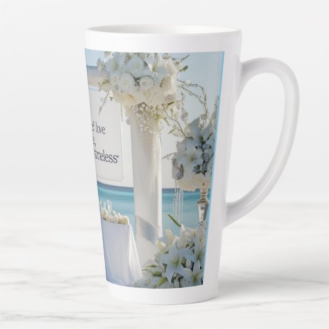 Taza De Café Latte Latte Mug - Bridal Latte Mug - (Derecha)
