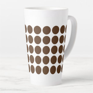 Taza De Café Latte Latte Mug-Brown Polka Dots