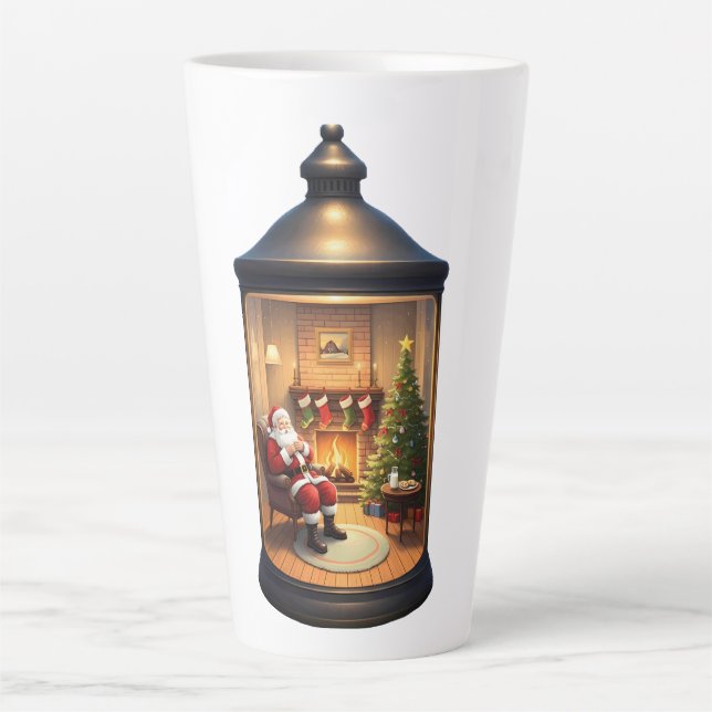 Taza De Café Latte Latte Mug-Christmas Lantern (Anverso)