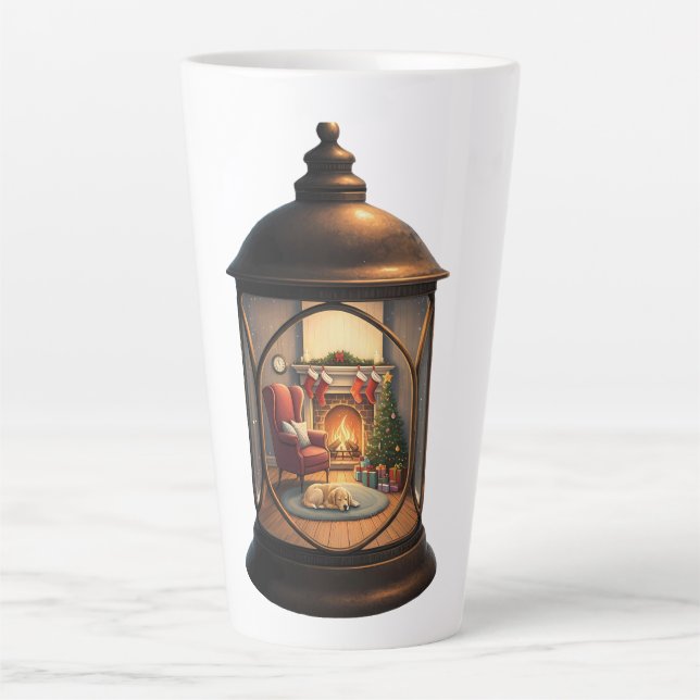 Taza De Café Latte Latte Mug-Christmas Lantern (Anverso)
