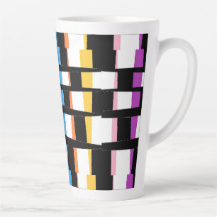 Taza De Café Latte Latte Mug CHUNKY SQUARES DISEÑO DE ARTE