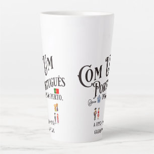 Taza De Café Latte Latte Mug Com um Portugues por perto