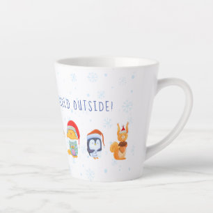 Taza De Café Latte Latte Mug con Navidades amigos animales