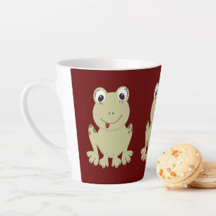 Taza De Café Latte Latte Mug con ranas ricas ricas