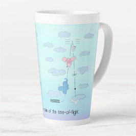 Taza De Café Latte Latte Mug con TOF y nubes rellenas, texto personal