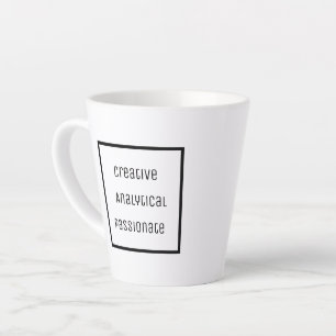 Taza De Café Latte Latte Mug creativo, analítico y apasionado