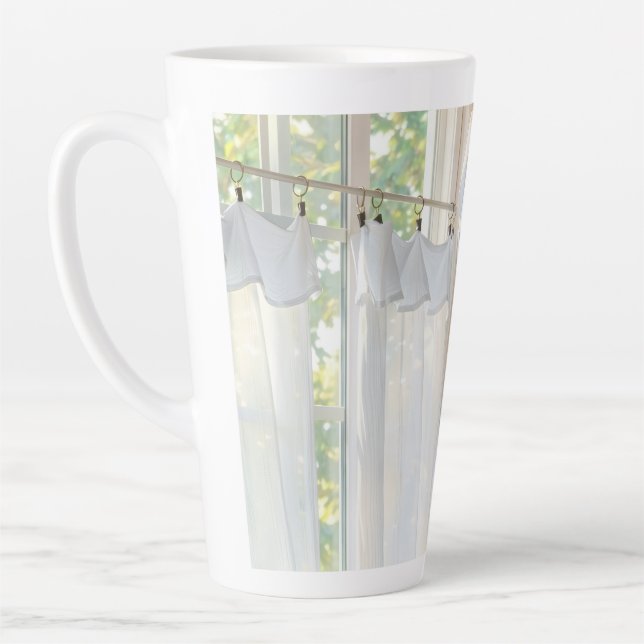 Taza De Café Latte Latte Mug Curtain in the Wind (Izquierda)