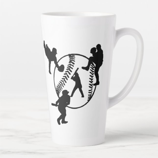 Taza De Café Latte Latte Mug de Béisbol (Derecha)