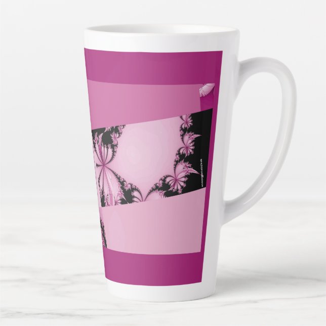 Taza De Café Latte Latte Mug de Fractal Garden (Derecha)