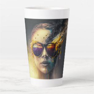 Taza De Café Latte Latte Mug de gafas quemadas