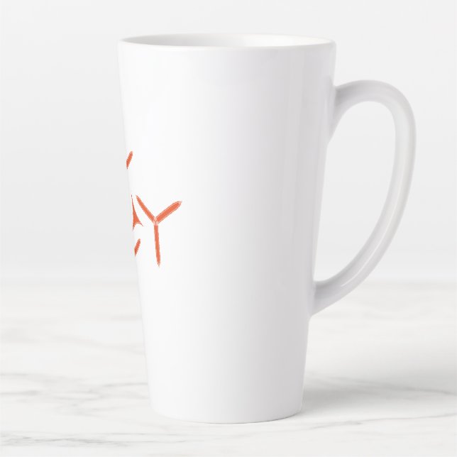 Taza De Café Latte Latte Mug de hoja gótica (Derecha)