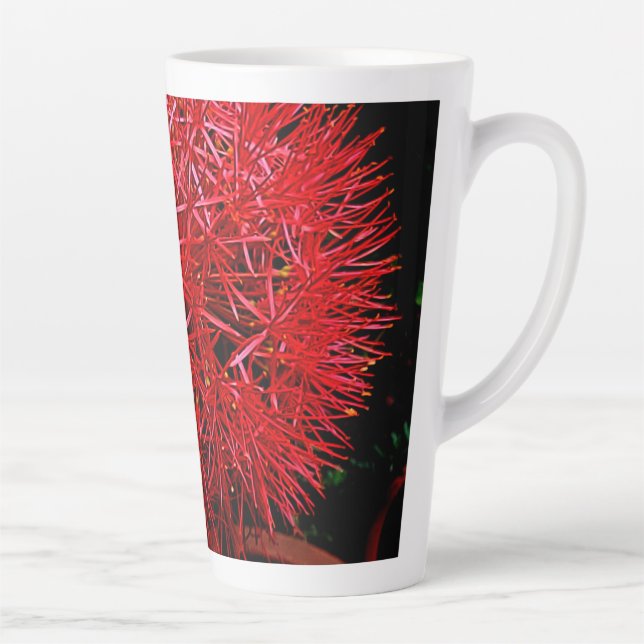 Taza De Café Latte Latte Mug de Mayflower Rojo Personalizado (Derecha)