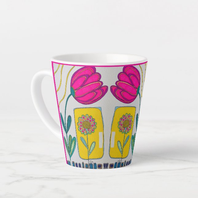 TAZA DE CAFÉ LATTE LATTE MUG "DE NUEVO EN BLOOM" (Ángulo izquierdo)