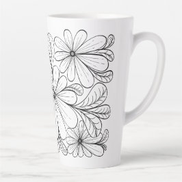 Taza De Café Latte Latte Mug de Petals de juego