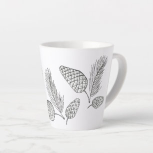Taza De Café Latte Latte Mug de Pine Cone