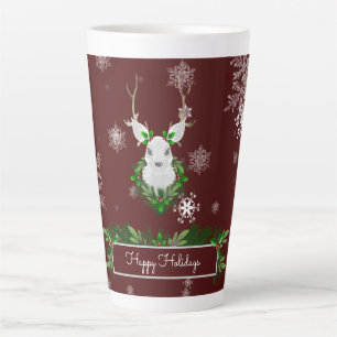 Taza De Café Latte Latte Mug de reno rojo