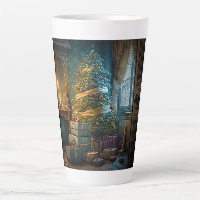 Taza De Café Latte Latte Mug del árbol de Navidad interior (Anverso)