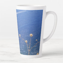 Taza De Café Latte Latte Mug del Mar Azul Griego