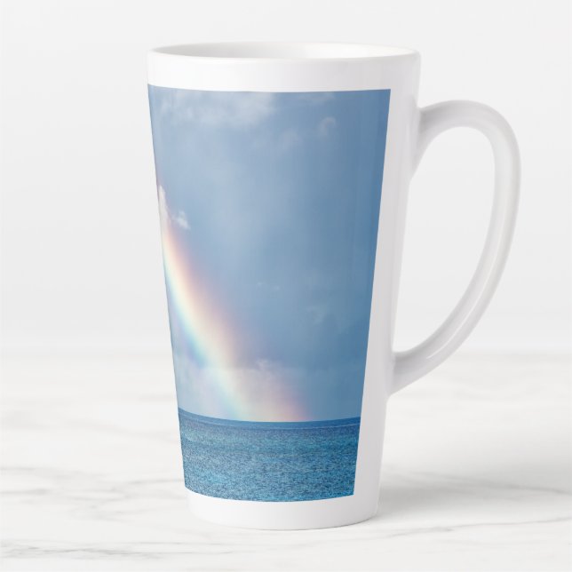 Taza De Café Latte Latte Mug, el diseño del arcoiris (Derecha)