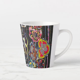 Taza De Café Latte Latte Mug – Elegant Floral Art Cup, Perfect Christ