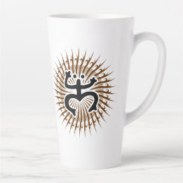 Taza De Café Latte Latte Mug - Emblema doble