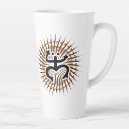 Taza De Café Latte Latte Mug - Emblema doble