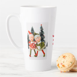 Taza De Café Latte Latte Mug, Feliz Navidad Elf