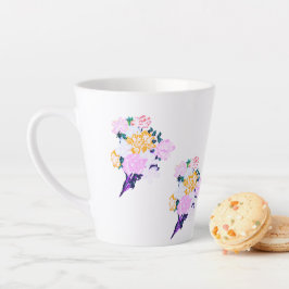 Taza De Café Latte Latte Mug : Flores de primavera