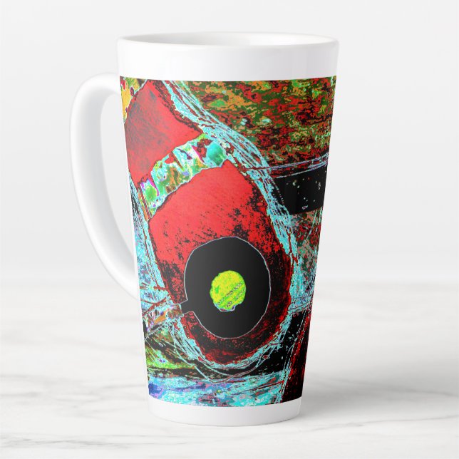 Taza De Café Latte Latte Mug - Frequency Serpent Abstract Energy (Ángulo izquierdo)