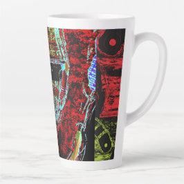 Taza De Café Latte Latte Mug - Frequency Serpent Abstract Energy