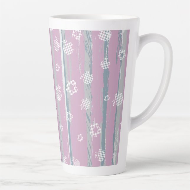 Taza De Café Latte Latte Mug – Gingham Orchard (Derecha)