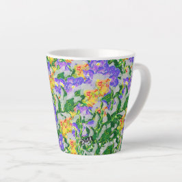 Taza De Café Latte Latte Mug : Jardín De Flores