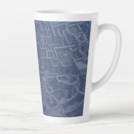 Taza De Café Latte Latte Mug - LABYRINTH (denim azul)
