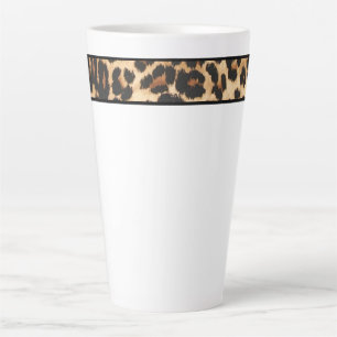 Taza De Café Latte Latte Mug-Leopard Print