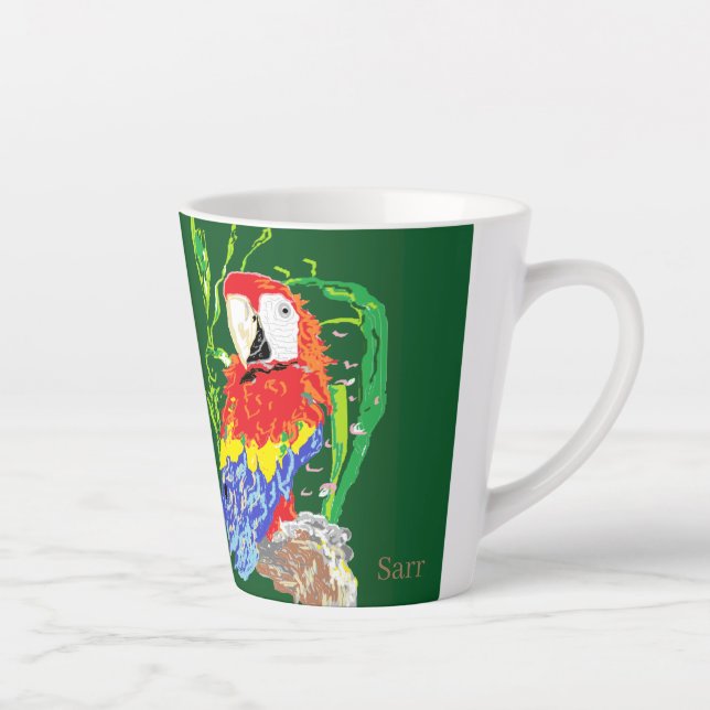 Taza De Café Latte Latte Mug : Loro (Derecha)