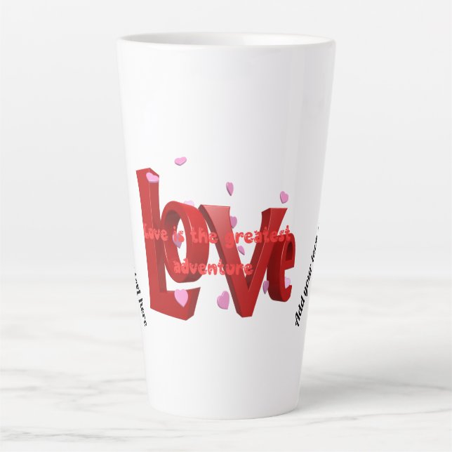 Taza De Café Latte Latte Mug Love es una aventura: Journey Together (Anverso)