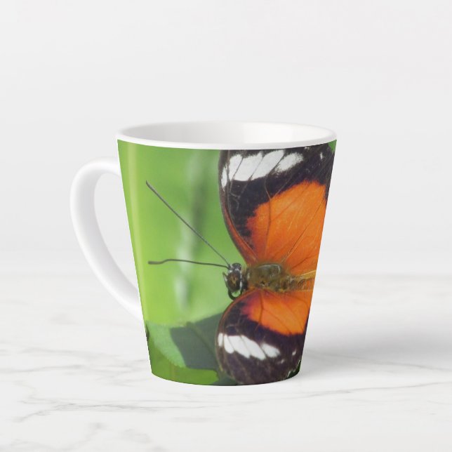 Taza De Café Latte Latte Mug, mariposa tropical (Ángulo izquierdo)